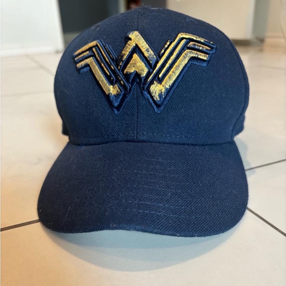Blue and Gold Cap with Embroidered Logo